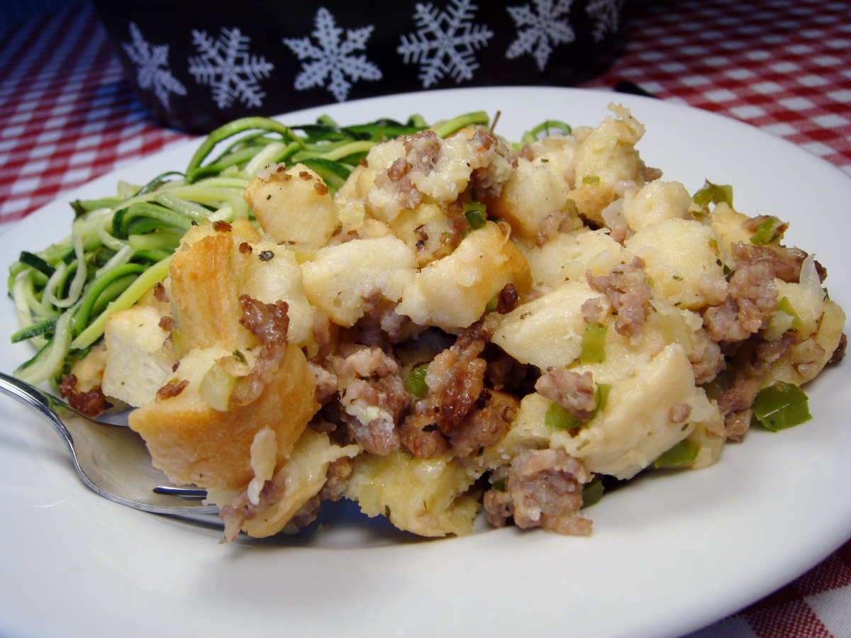 Italian Sausage Stuffing Casserole image