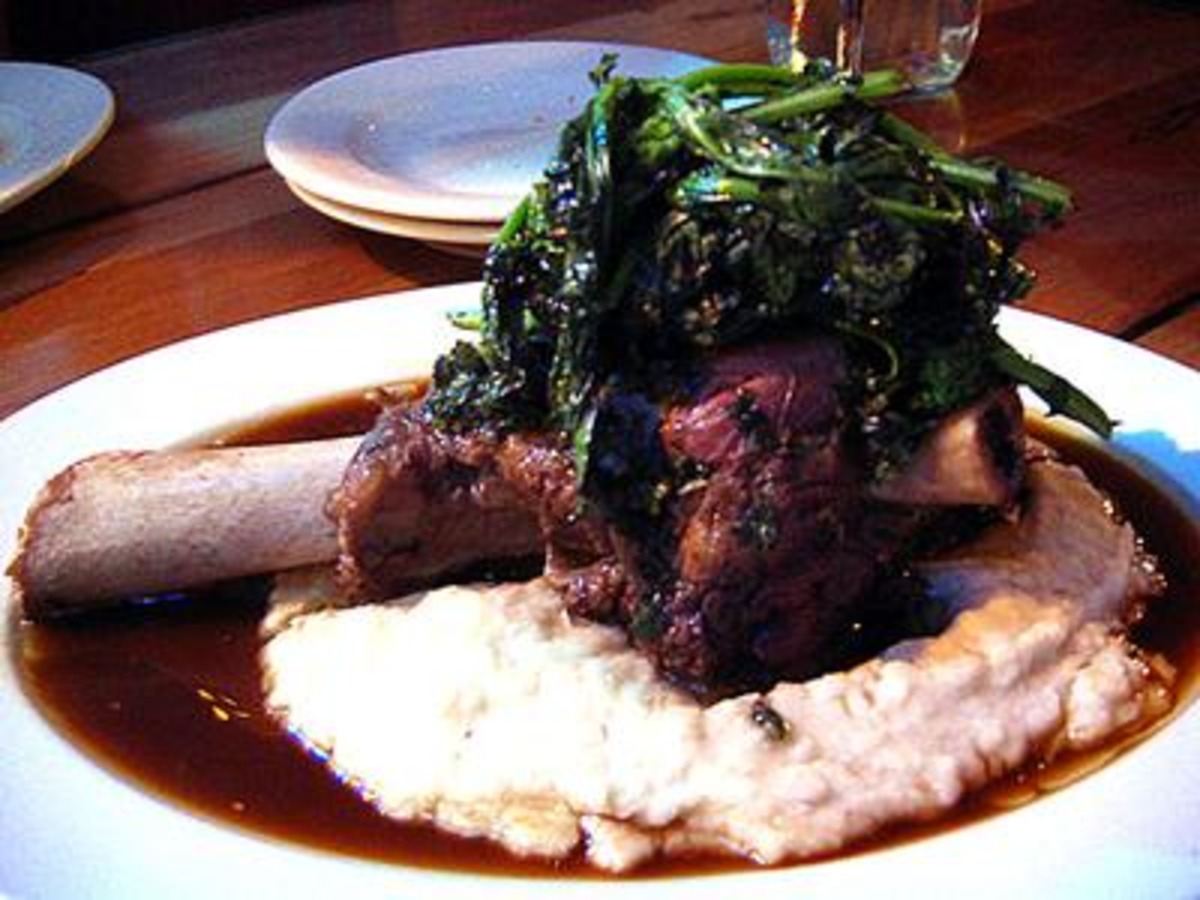 Braised Garlic Lamb Shanks