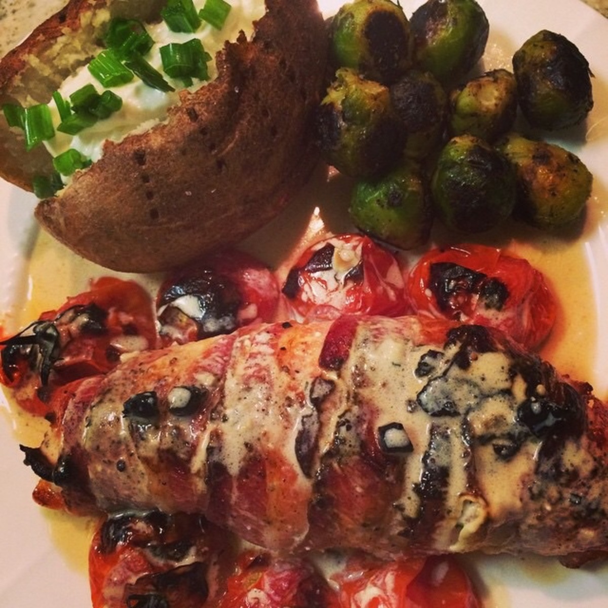 Bacon Wrapped Boursin Stuffed Chicken Breasts - a Deux!-image