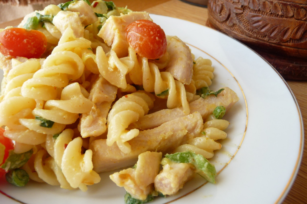 Chicken Pasta Salad In Creamy Curry Dressing Recipe Food Com