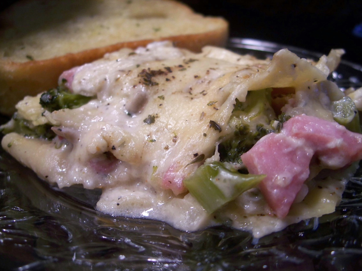 Ham and Broccoli White Lasagna