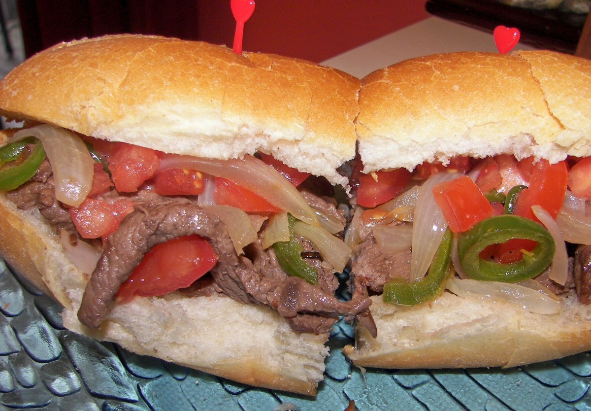 Onion 'n Pepper Beef Steak Sandwiches image