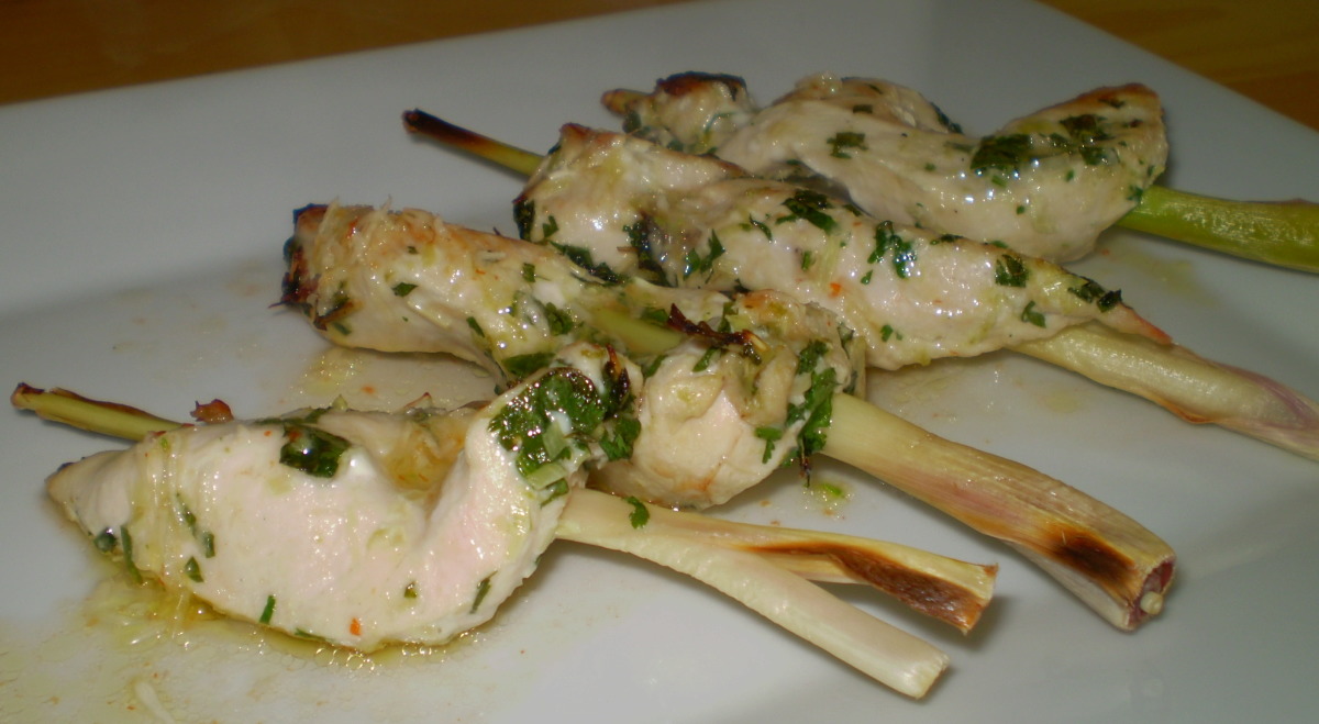 Chicken on Lemongrass Skewers