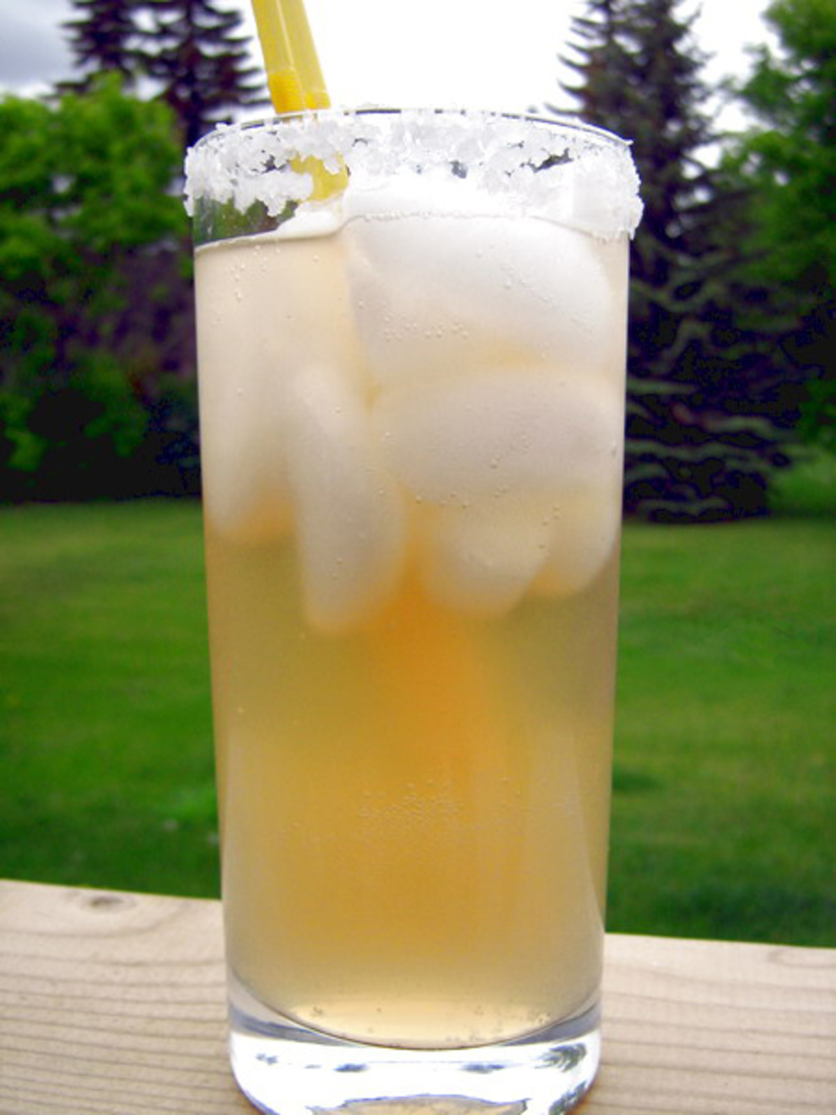 Sparkling Honey Lemonade in Citrus-Salt Rimmed Glasses_image