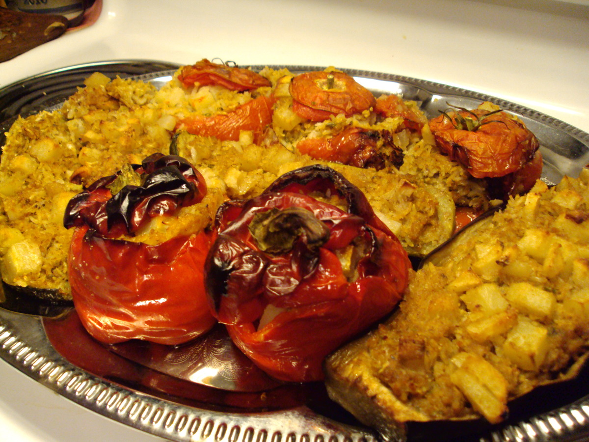Mum's Yemista (Greek  Stuffed Vegetables With Rice)