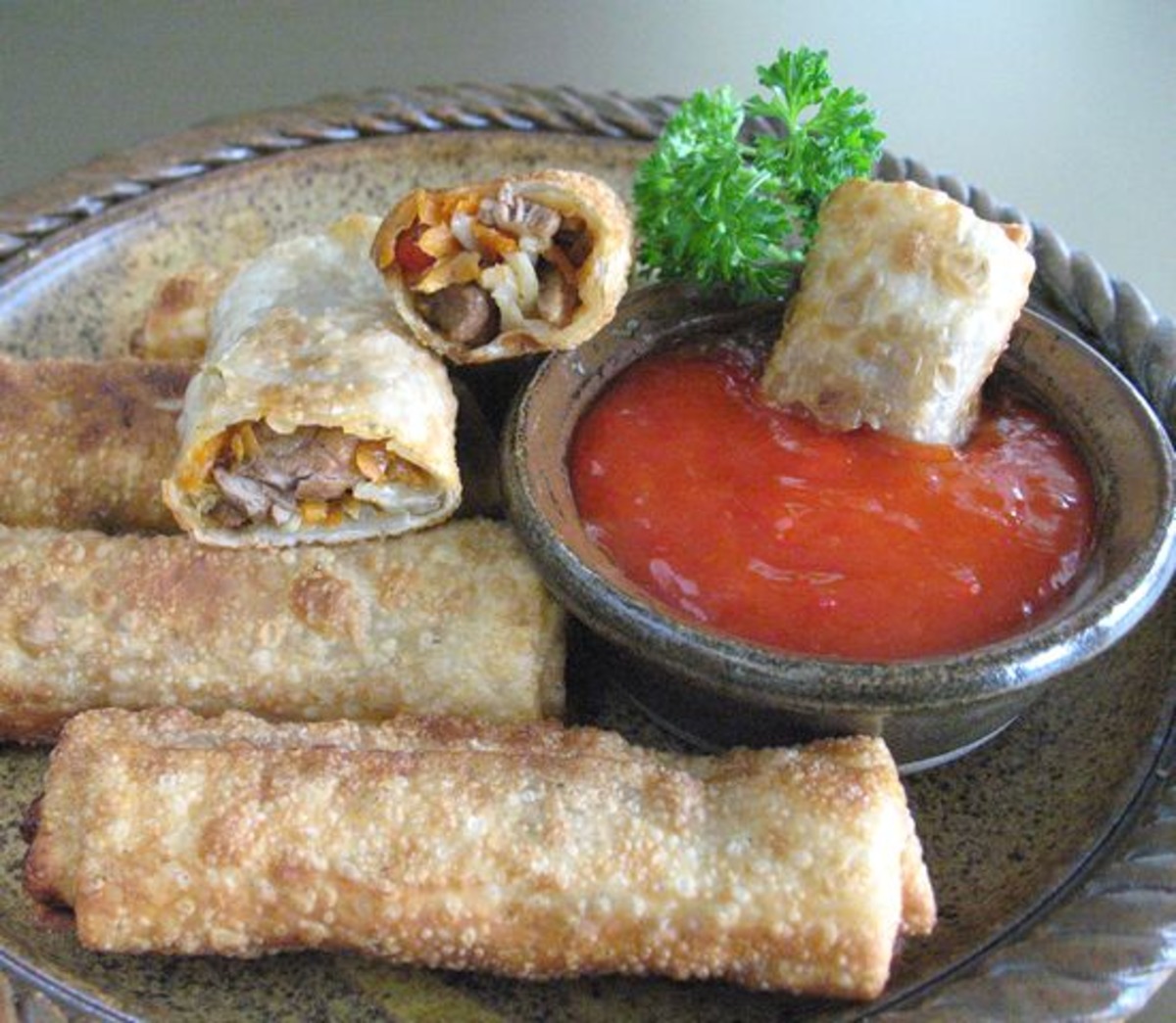 Crispy Homemade Chinese Egg Rolls - One Happy Bite, image size:1200x1045