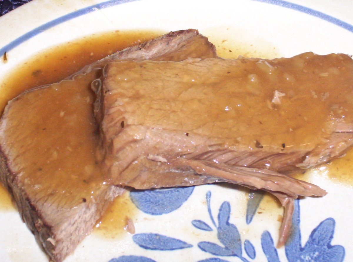 Coffee-Braised Roast W/ Caramelized Onions & Serrano Gravy