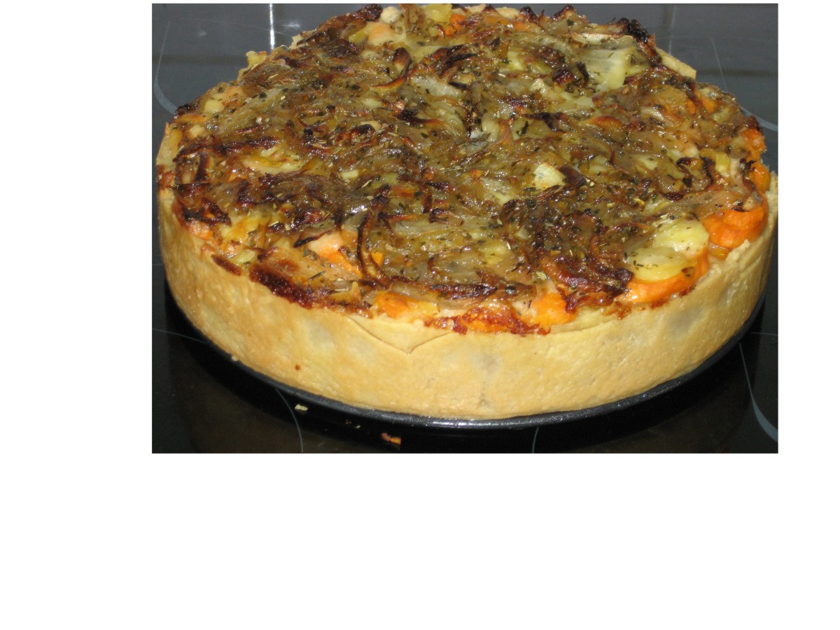 Caramelized Onion and Sweet Potato Tart image