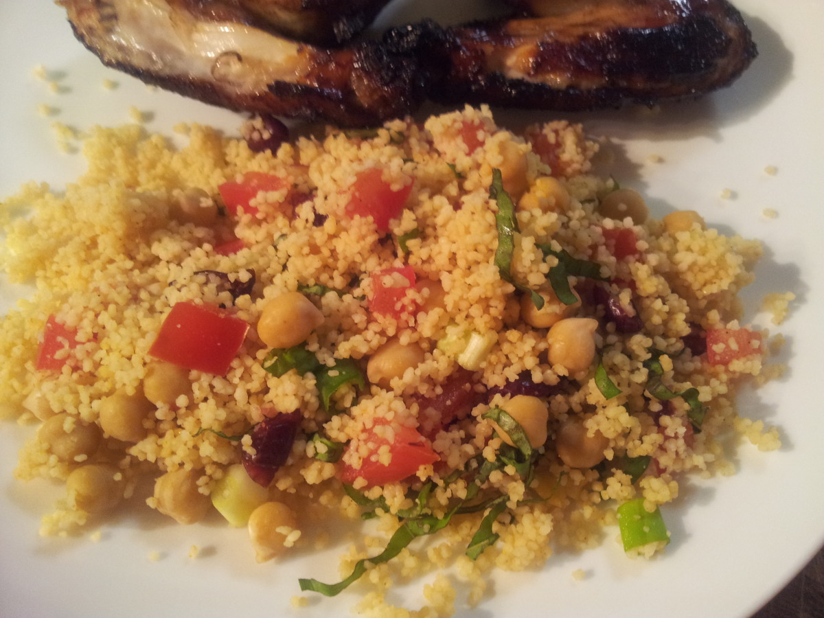 Couscous Chickpea Cranberry Salad Recipe Food Com Transfer mixture to a large bowl to let cool. couscous chickpea cranberry salad