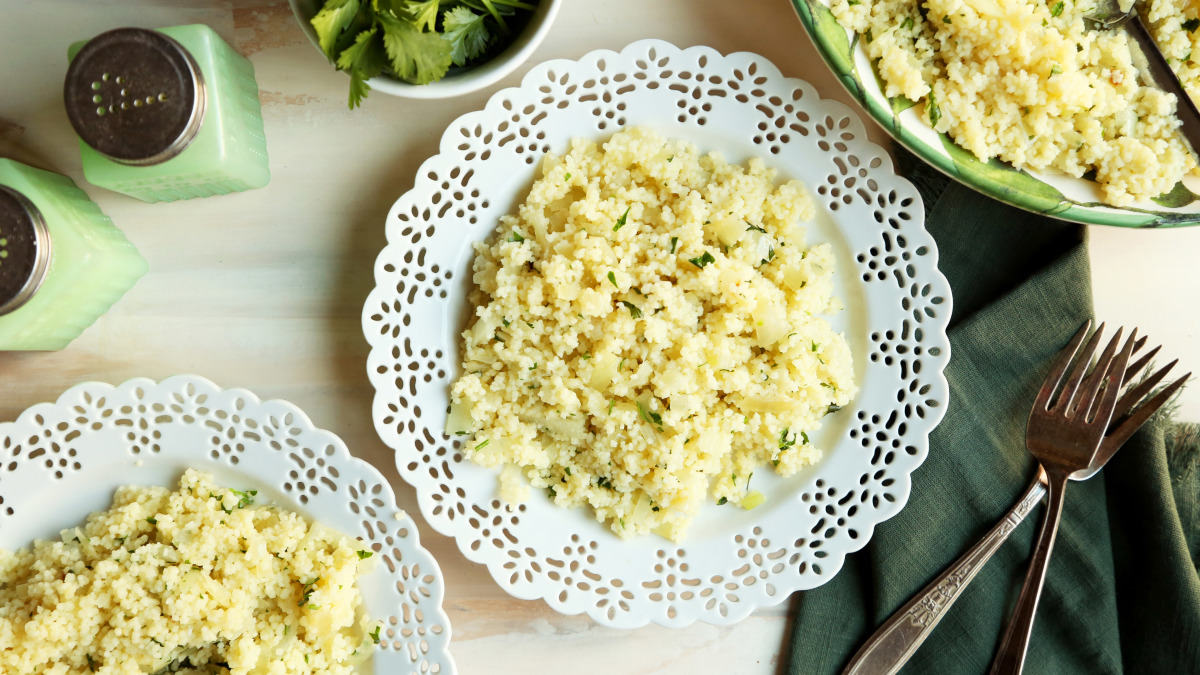 Easy Garlic Couscous - The Fiery Vegetarian