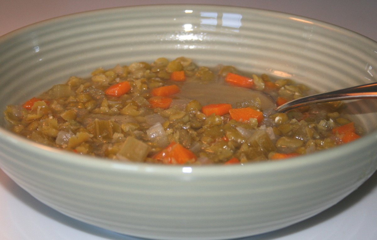 Green Split Pea Curry Soup image