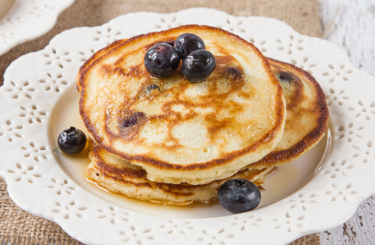 Blueberry Blueberry Sour Cream Pancakes