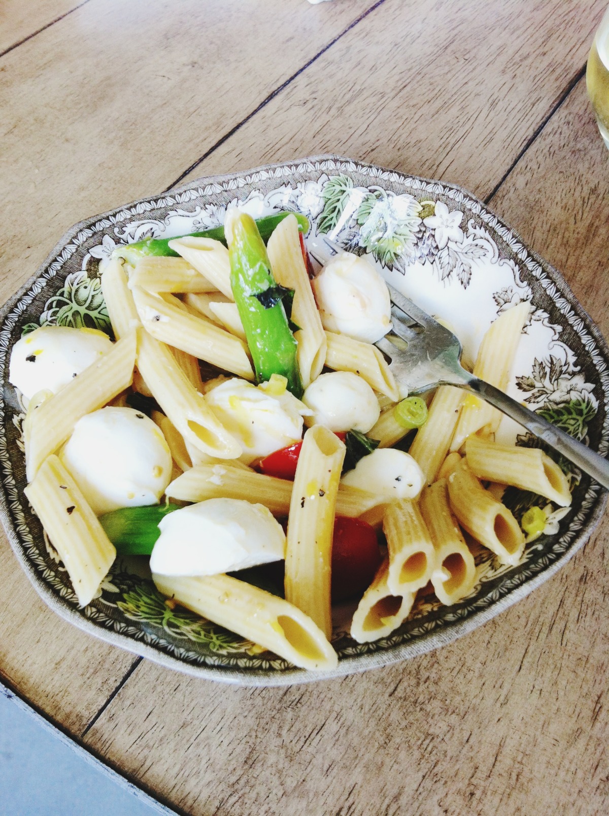 Spring Pasta Salad With Asparagus, Tomato and Mozzarella image