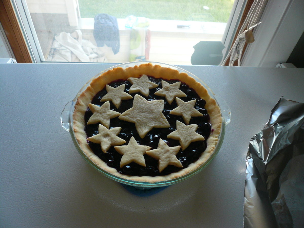 Double Blueberry Cookie Pie