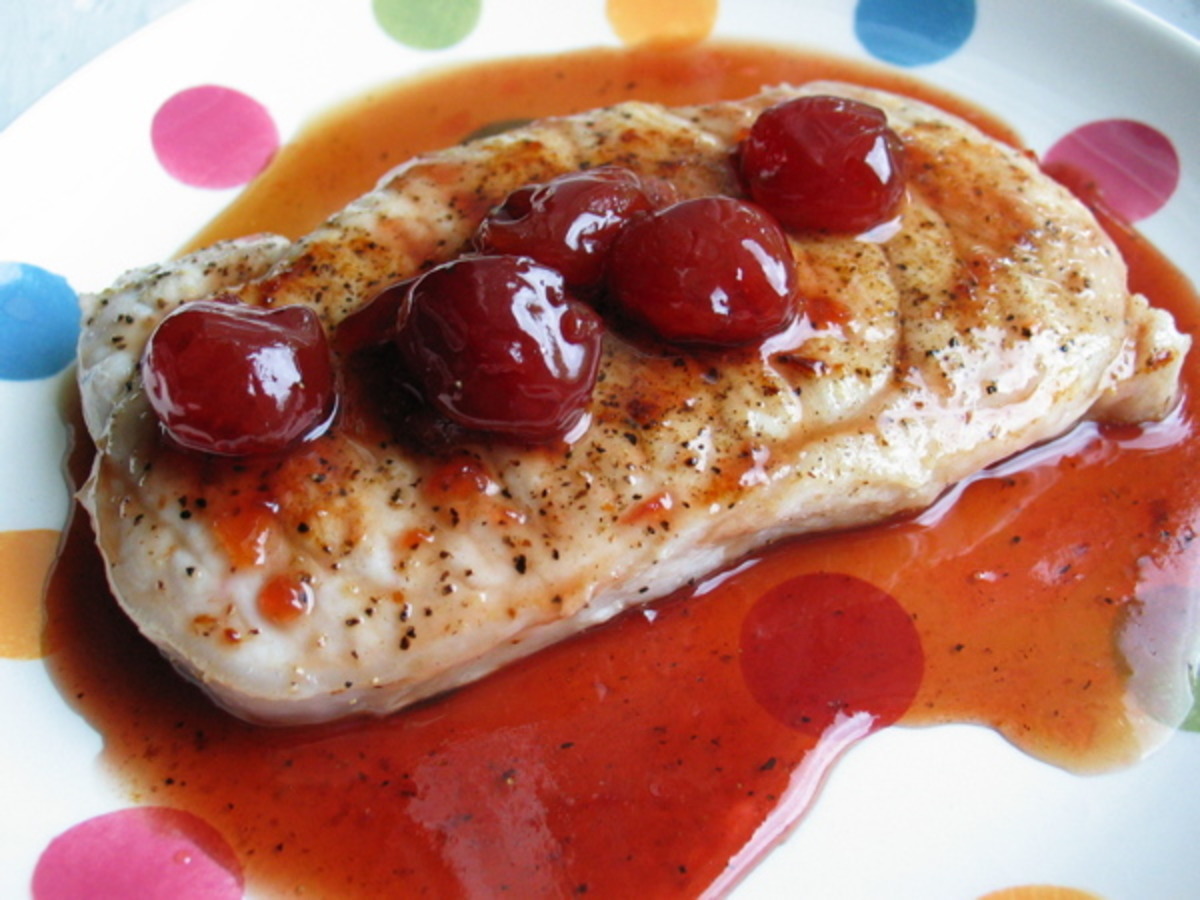 Pork Chops With Cherry Preserves Sauce image