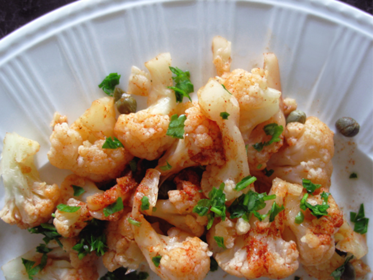 Cauliflower With Toasted Cumin, Paprika & Caper Vinaigrette