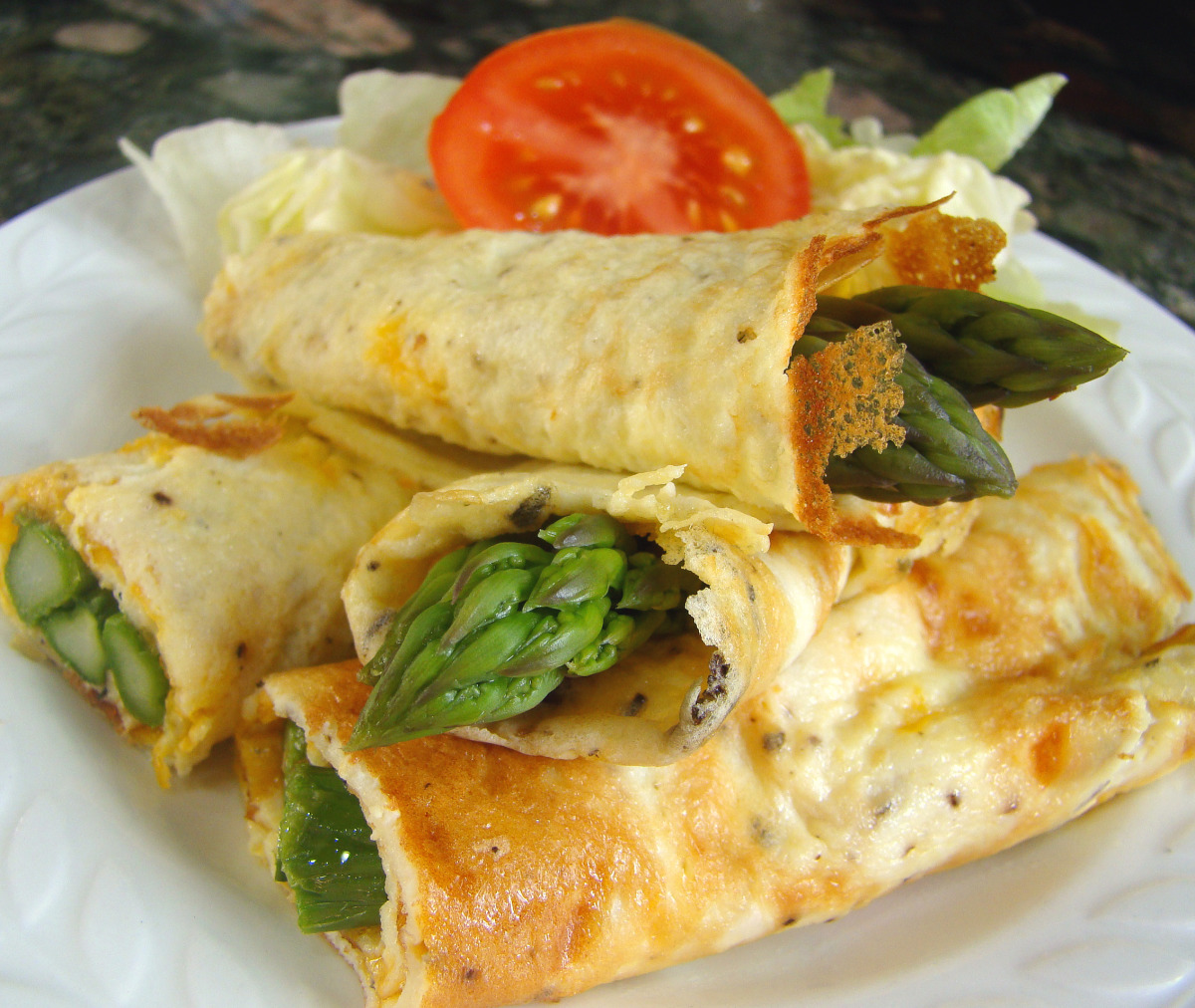 Asparagus Omelette Wraps