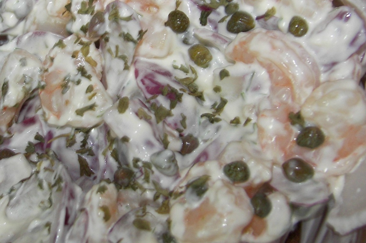 Cold Shrimp Salad With Capers and Dill_image
