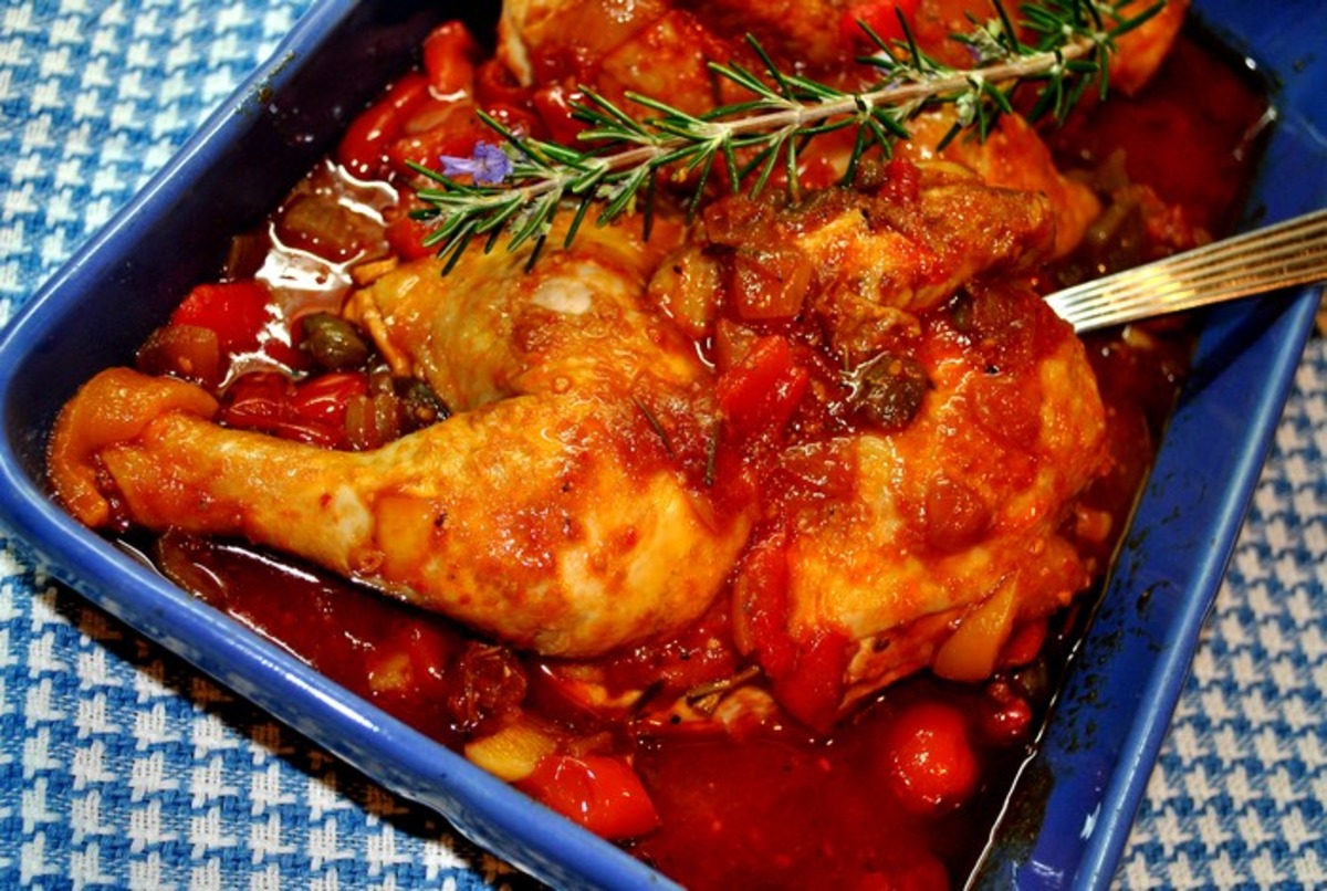 Chicken With Sweet Peppers and Tomato Recipe