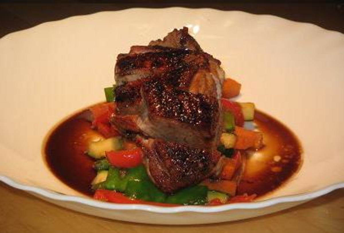 Five-Spice Duck Breasts With Vegetable Sticks