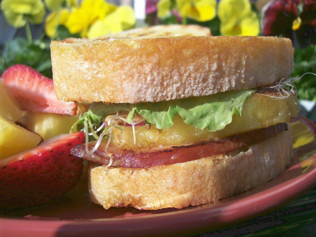 Grilled Mustard Ham and Pineapple Sandwiches