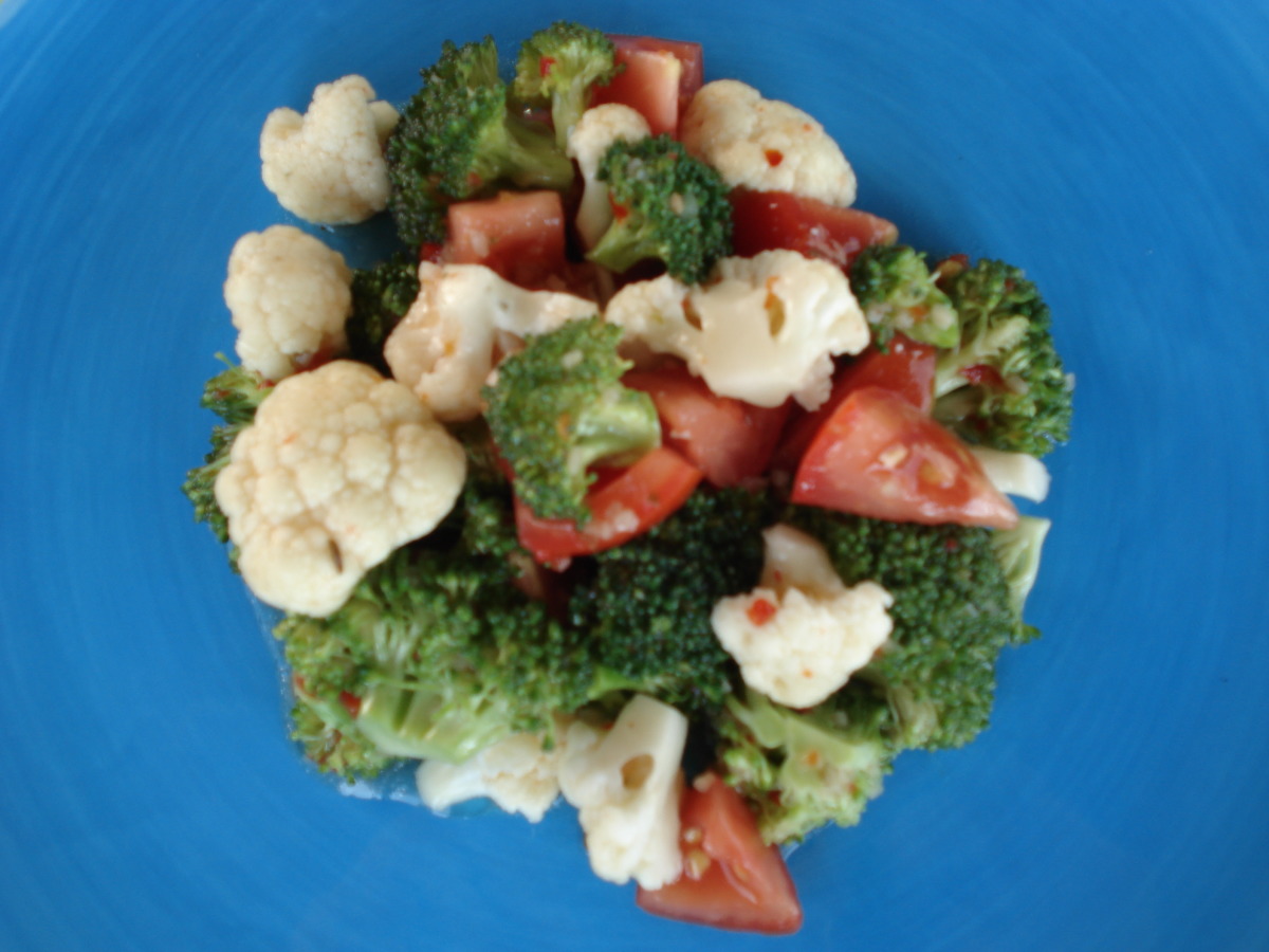 Broccoli and Cauliflower Salad