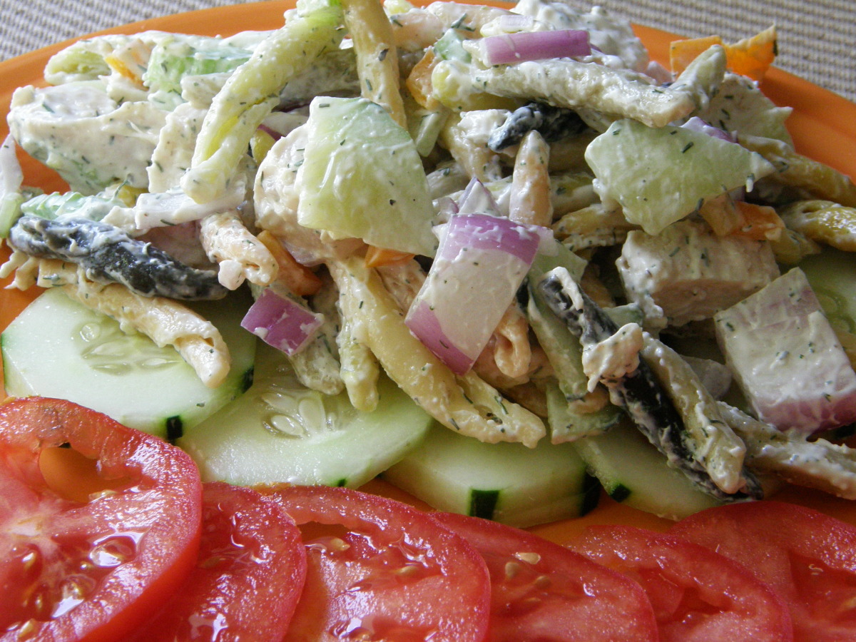 Chicken Rainbow Pasta Salad