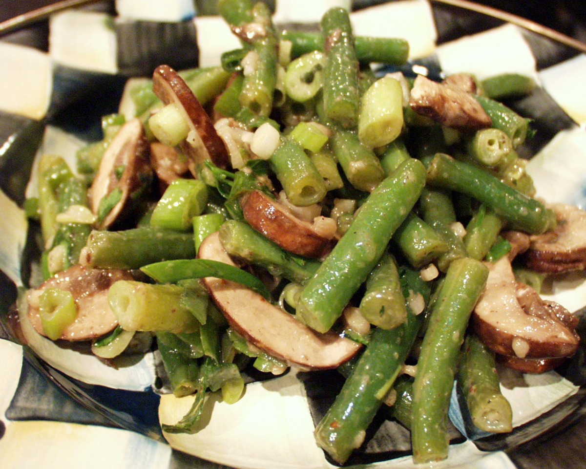 Baby Bella and Green Bean Salad