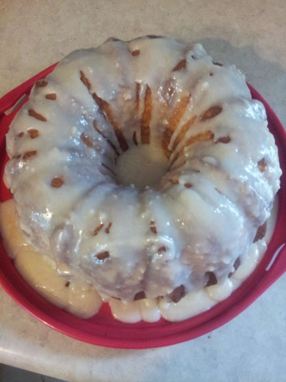 White Chocolate Pound Cake With White Chocolate Icing image