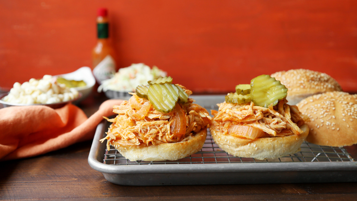 Pulled Chicken Sandwiches (Crock Pot) image