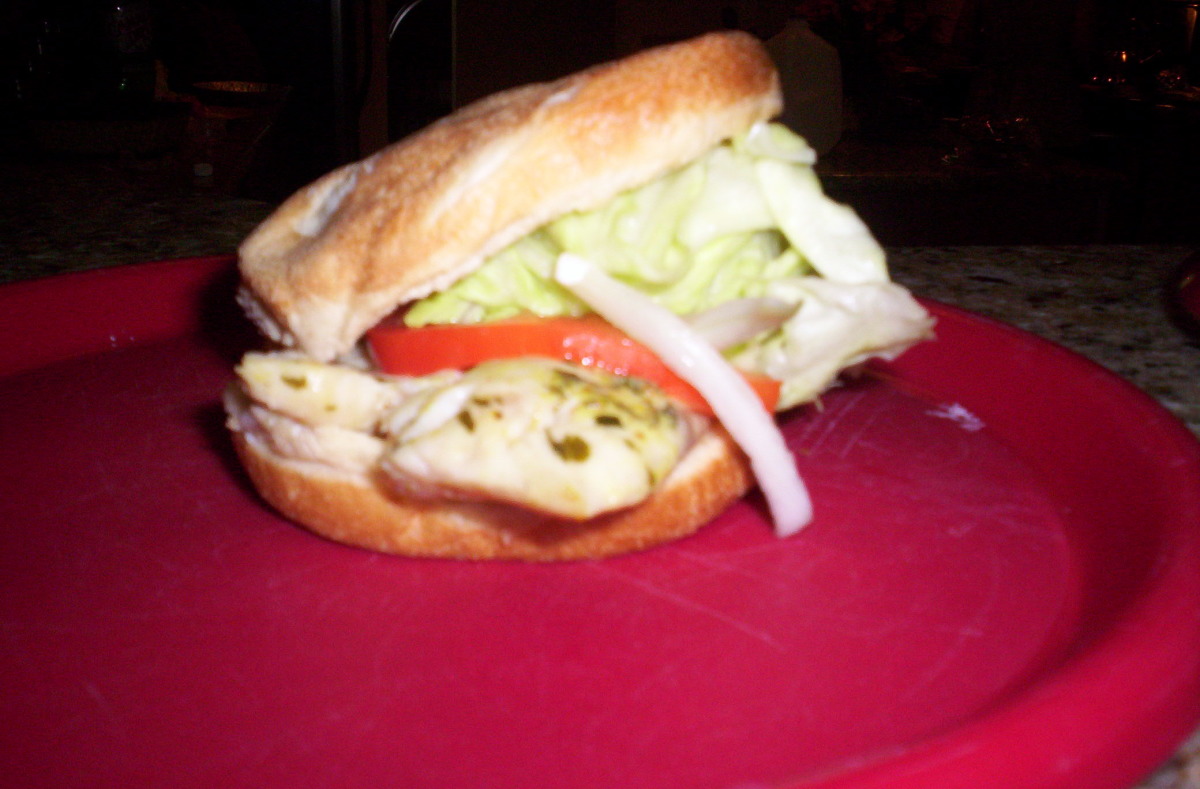 Grilled Lemon Herb Tilapia Sandwich Recipe