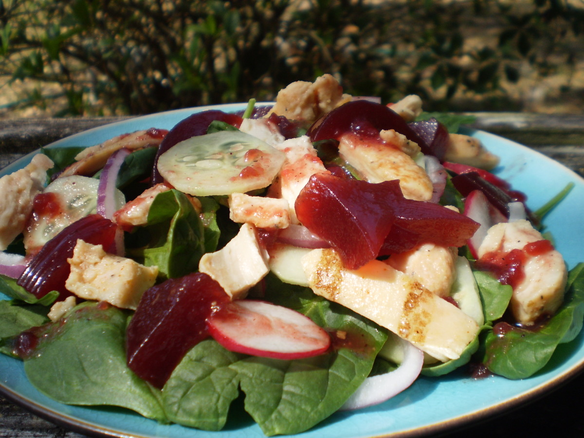 Cranberry-Turkey Spinach Salad image