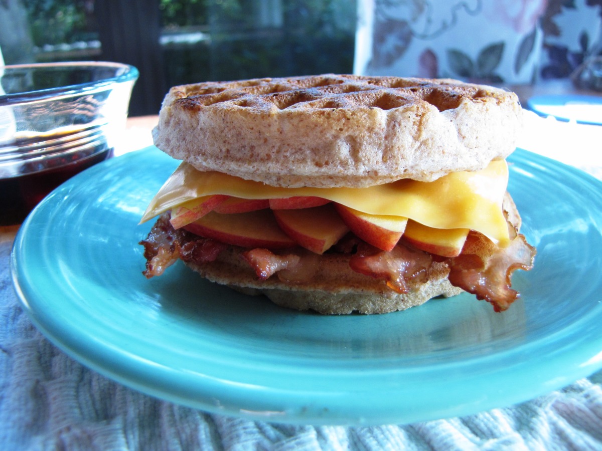 Waffle Applewich (Ham, Cheese, and Apple Sandwiches on Waffles)-image