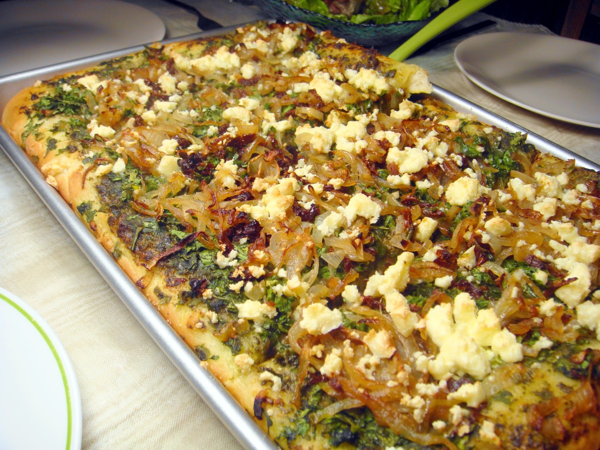 Spinach and Feta Pizza image
