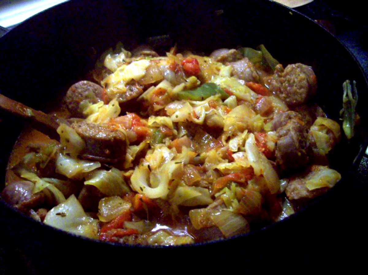 Beer Bratwurst and Cabbage_image