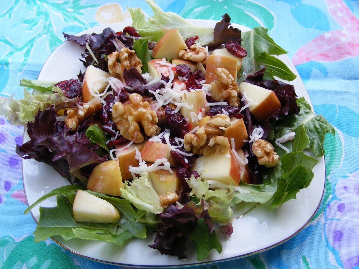 Greens, Apple and Walnut Salad image