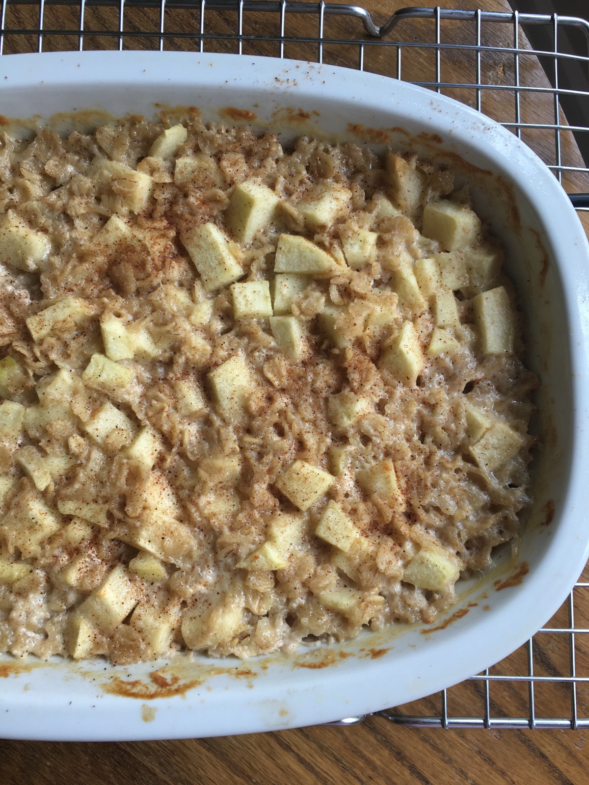 Apple 'n' Oats Breakfast Pudding