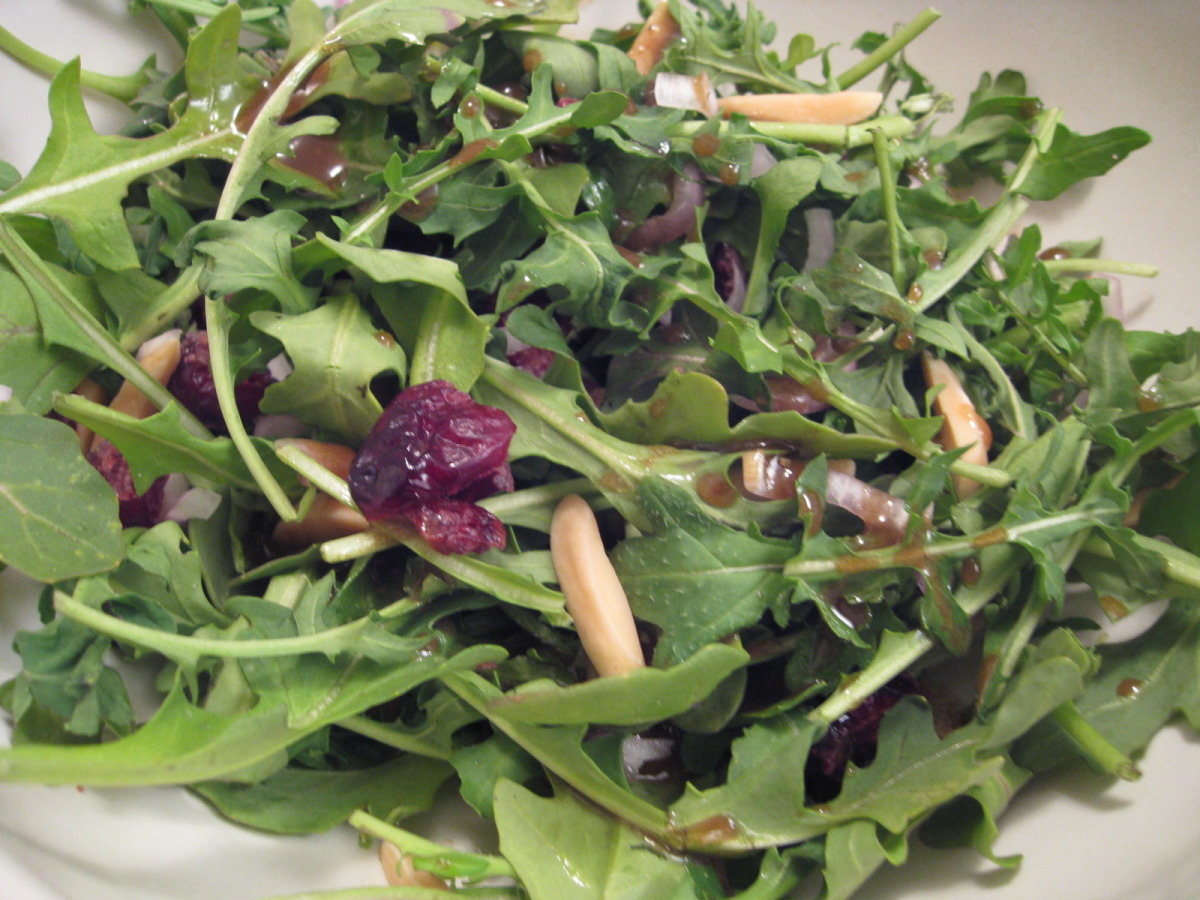 Arugula and Almond Salad With Dried Cranberries image