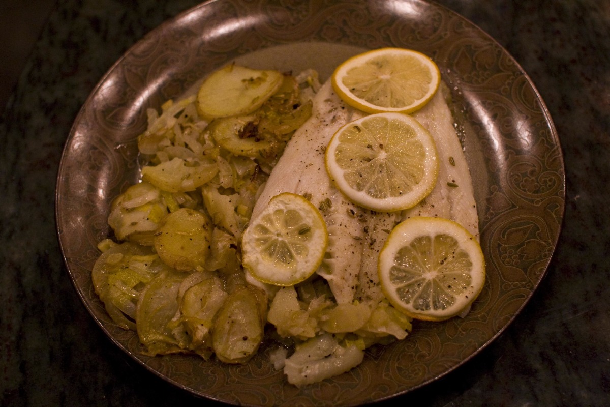 Roasted Halibut With Fennel & Potatoes Recipe