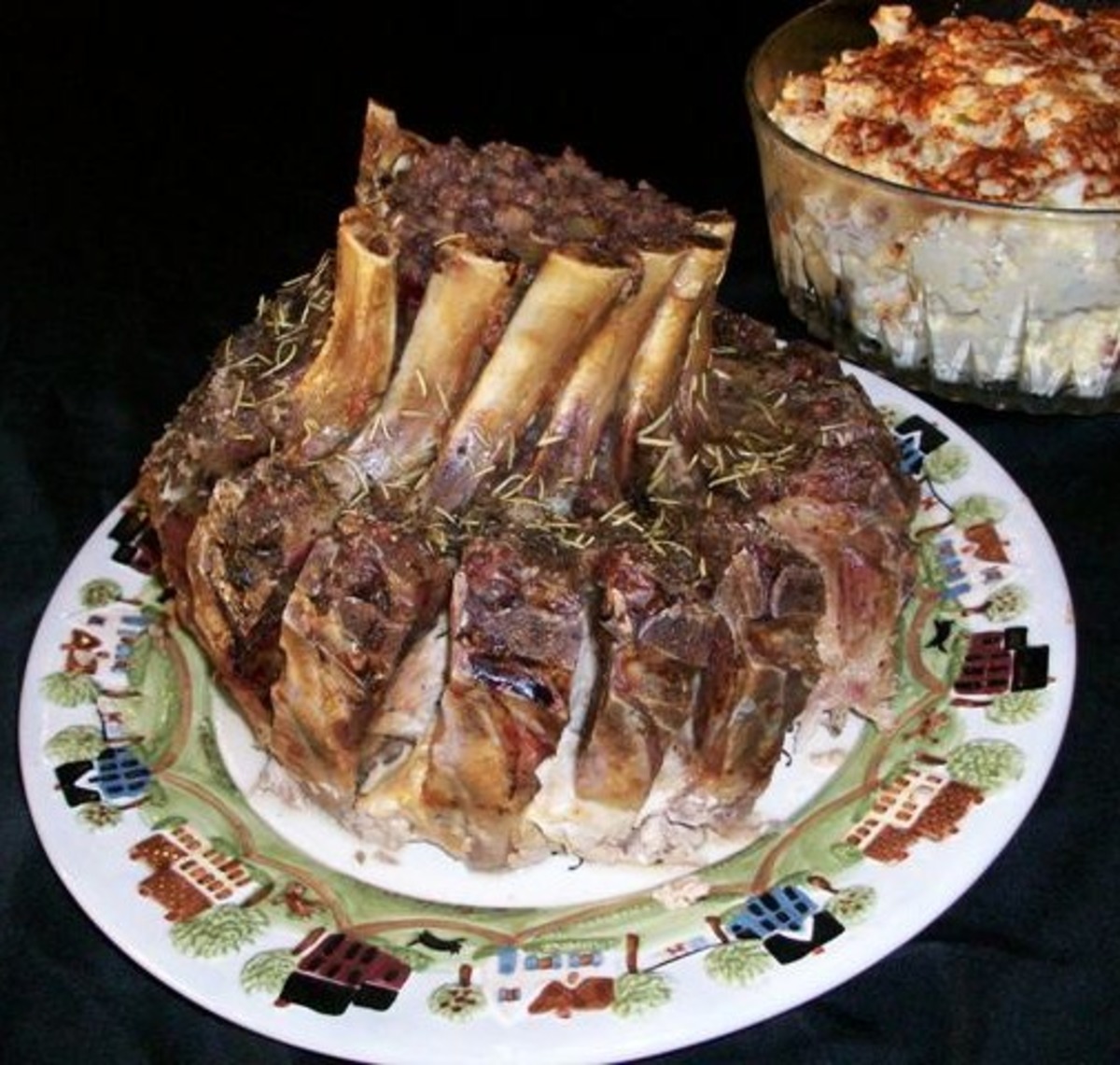 Crown Pork Roast With Cranberry Stuffing