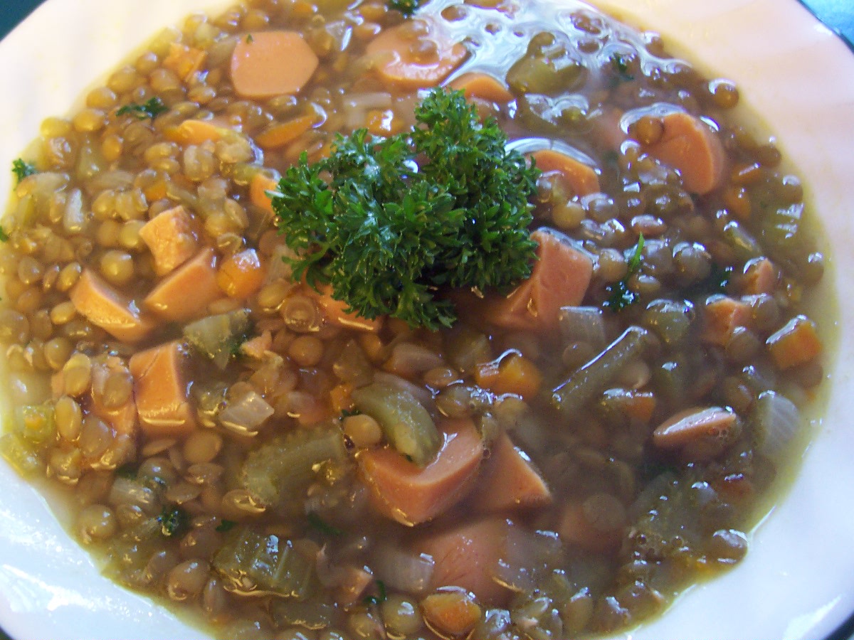 Linsensuppe (German Lentil Soup With Frankfurter Slices) Recipe - Food.com