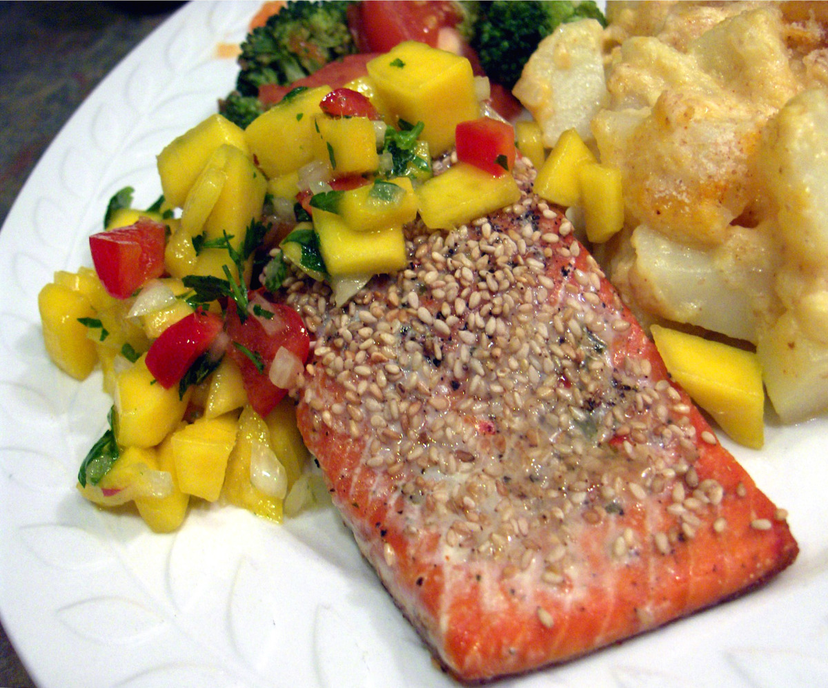 Baked Salmon With Mango Salsa Recipe - Food.com
