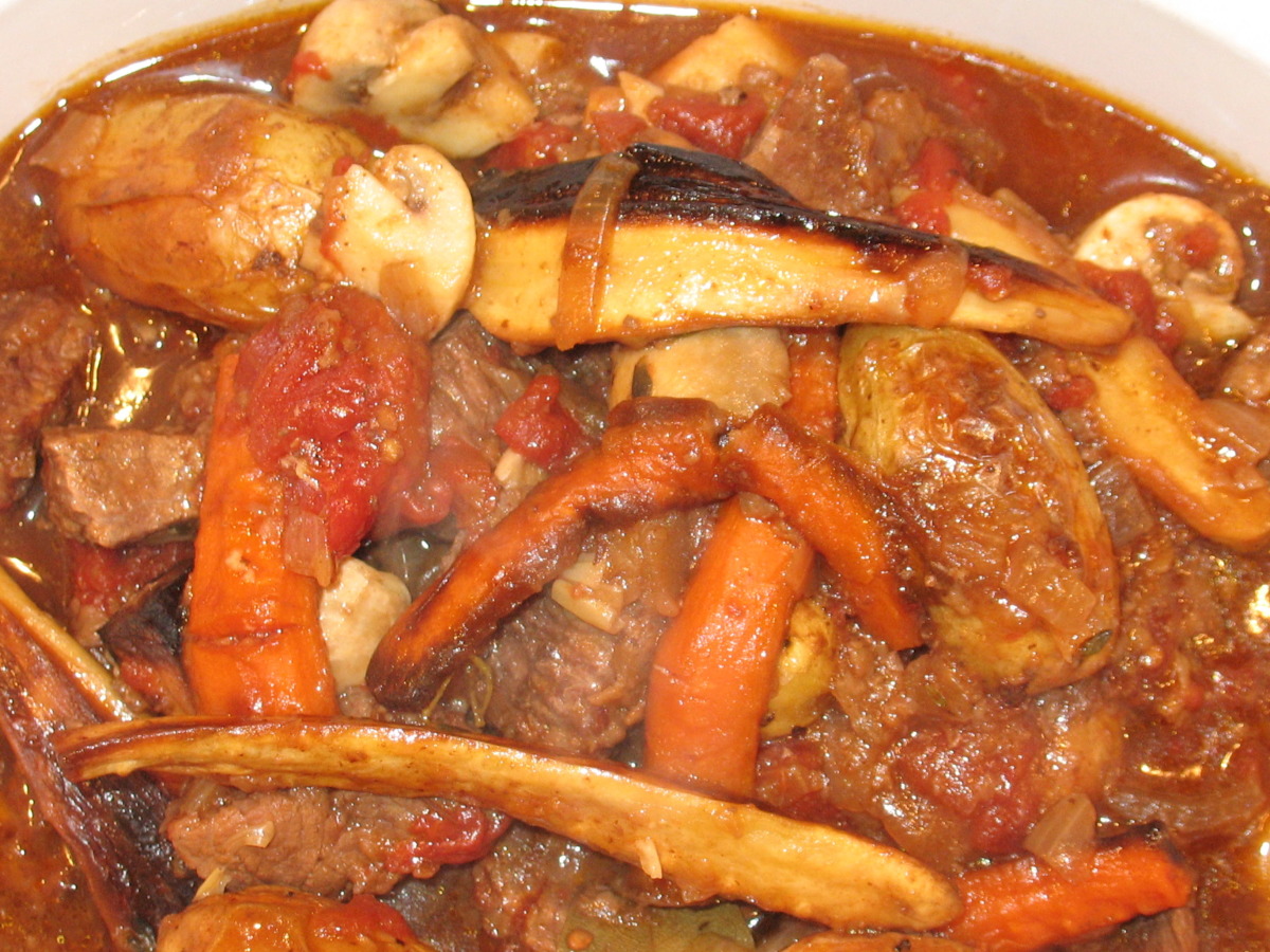 Beef Stew With Roasted Root Vegetables