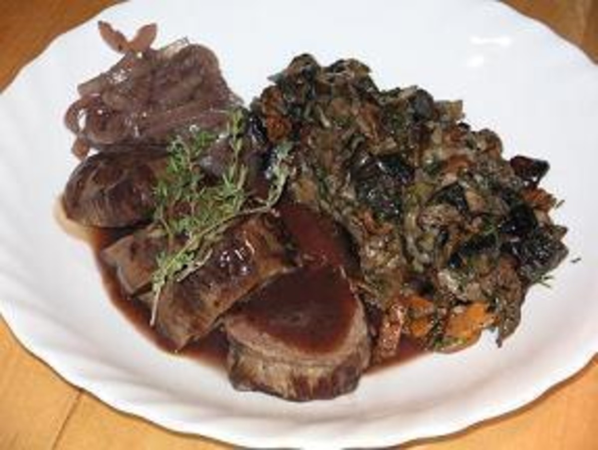 Braised Steak With Buttery Mushrooms