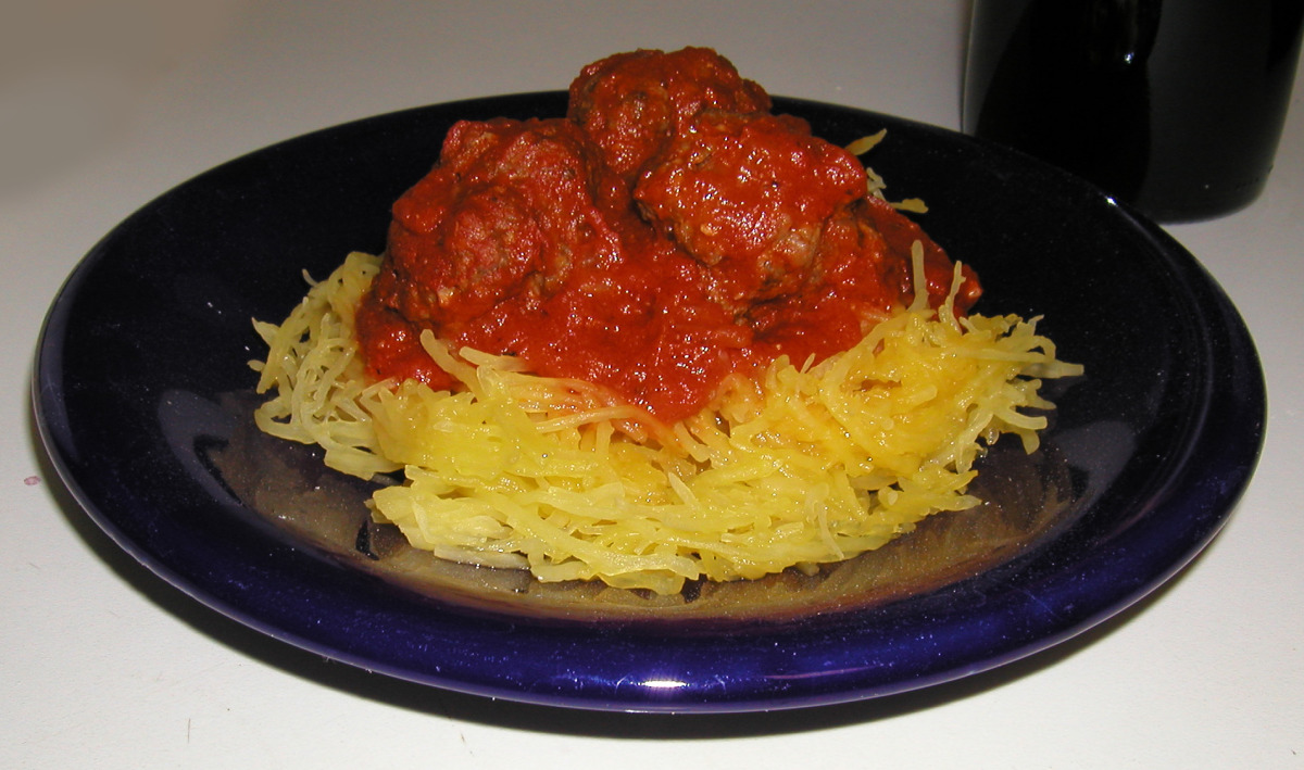 Spaghetti Squash With Meatballs and Cabernet Marinara Sauce image