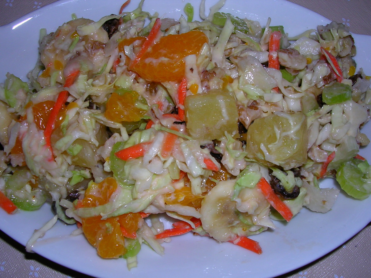 Tropical Fruit And Nut Coleslaw Recipes recipe