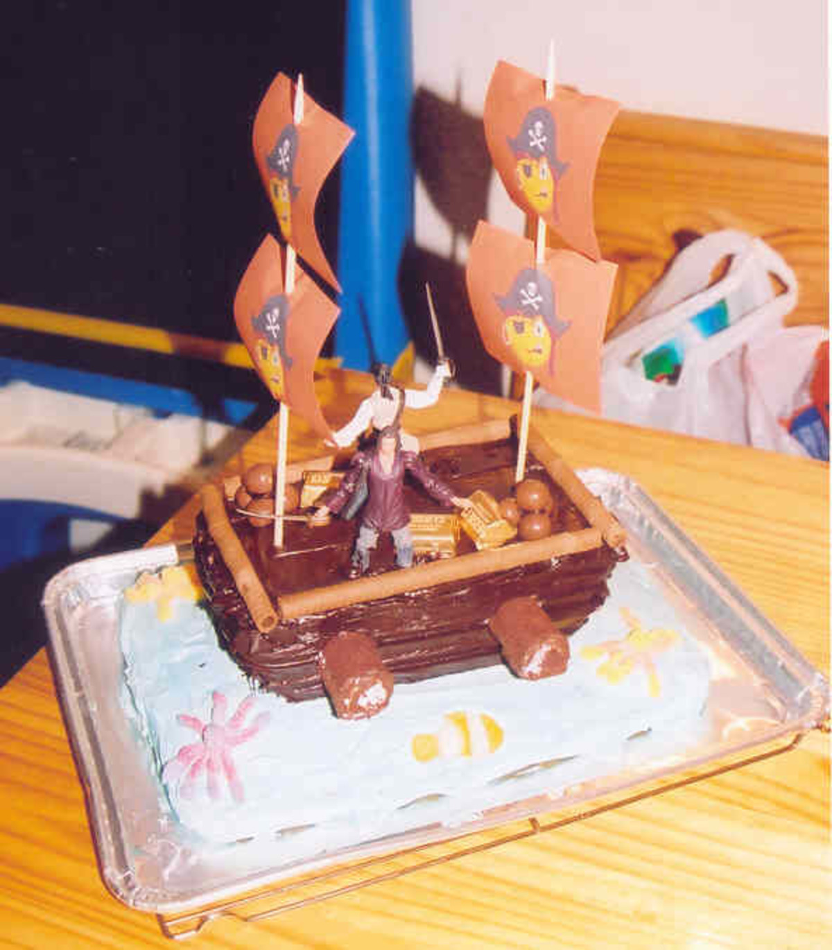 NAVY SHIP MOLDED FONDANT CAKE - Rashmi's Bakery