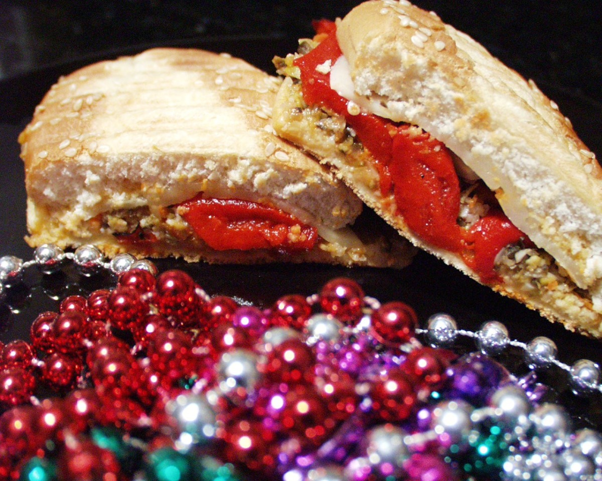 Meatless Muffuletta Panini