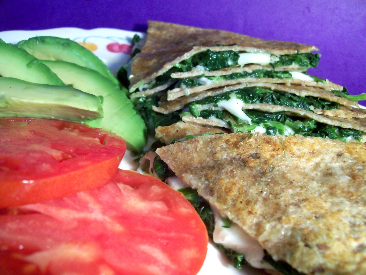 Tortillas With Spinach and Mozzarella Cheese image