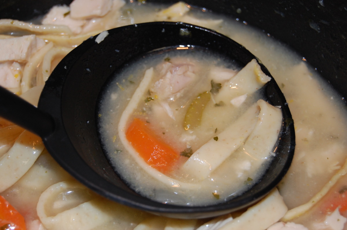 Homemade Chicken Noodle Soup With Hand-Made Egg Noodles image